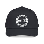HCKY SZN Circle Logo Mid Profile Baseball Cap (Black/Black/White)