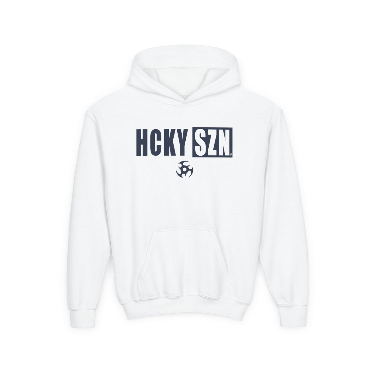 Youth HCKY SZN (Navy Logo) Hooded Sweatshirt - Various Colors