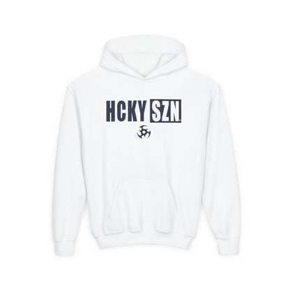 Youth HCKY SZN (Navy Logo) Hooded Sweatshirt - Various Colors