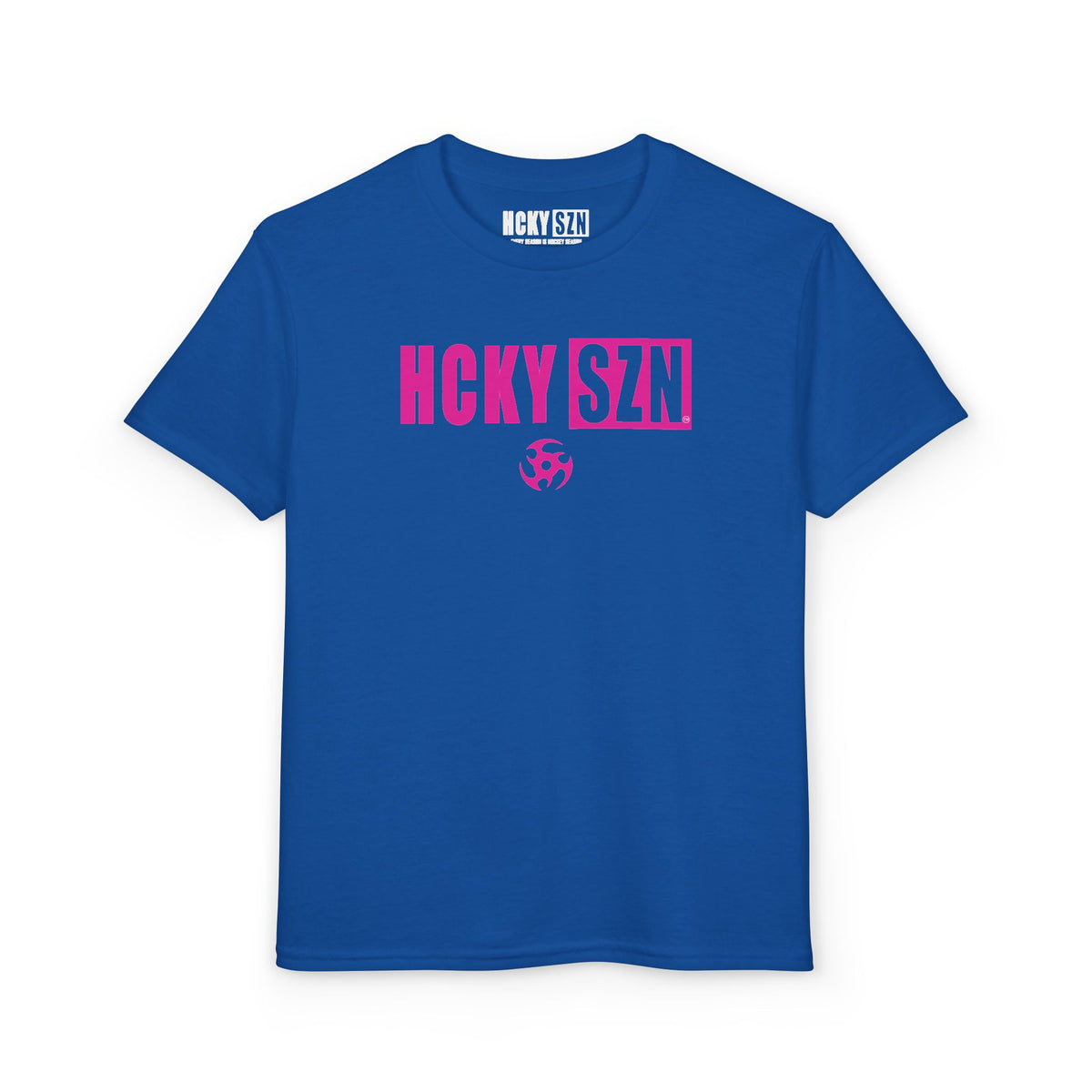 Youth HCKY SZN DryBlend Tee Shirt (Pink Logo) - Various Colors