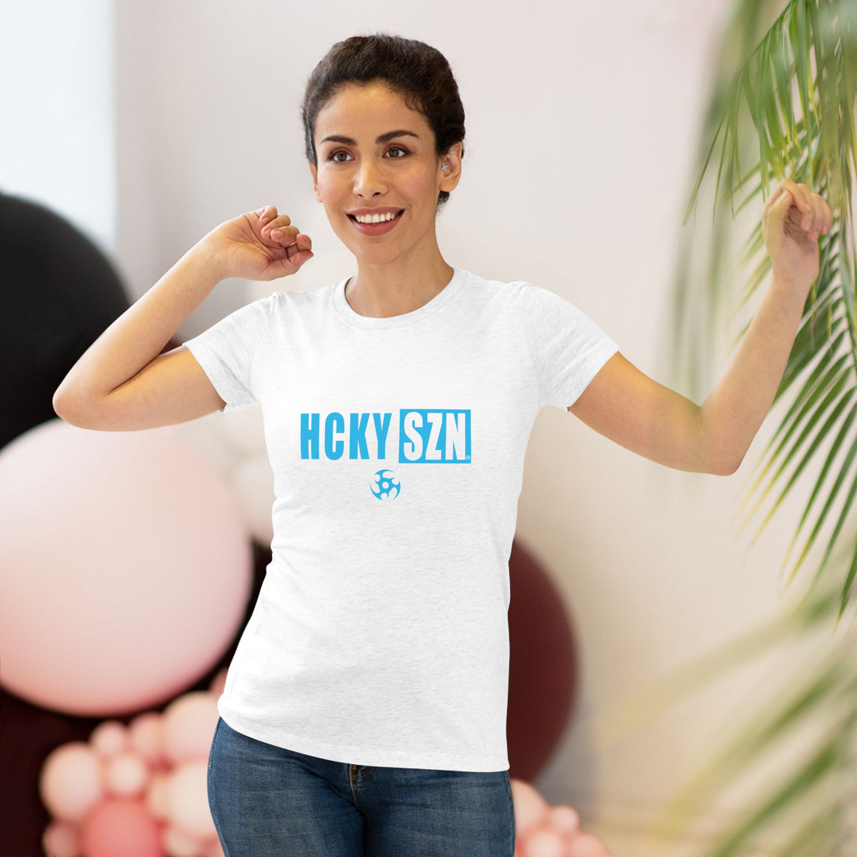 Women’s Hockey Vibe Triblend Tee (Sky Blue Logo)