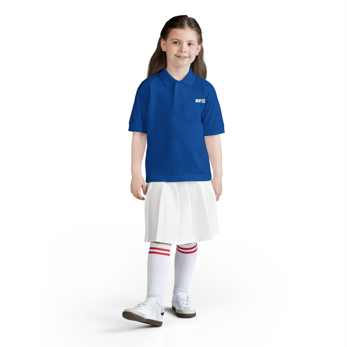 Youth HCKY SZN DryBlend Polo Shirt (Royal)