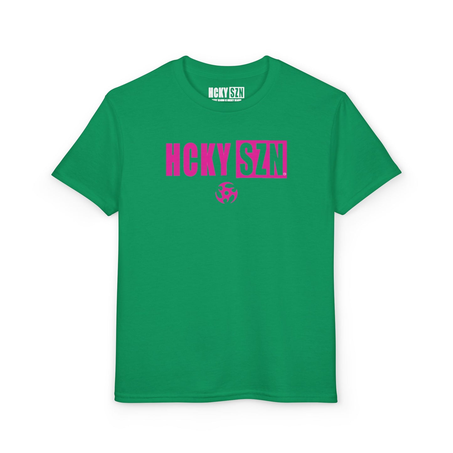 Youth HCKY SZN DryBlend Tee Shirt (Pink Logo) - Various Colors
