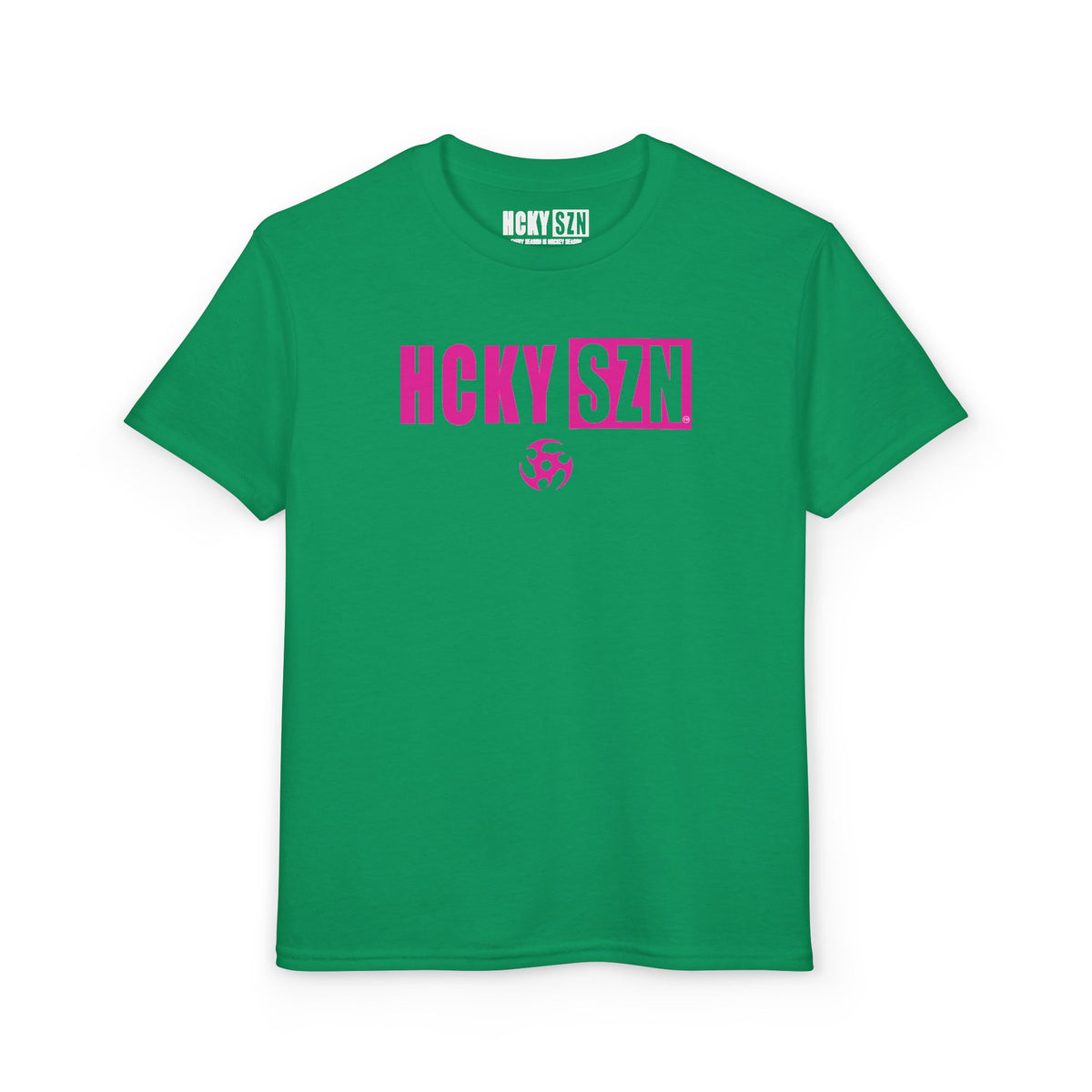 Youth HCKY SZN DryBlend Tee Shirt (Pink Logo) - Various Colors