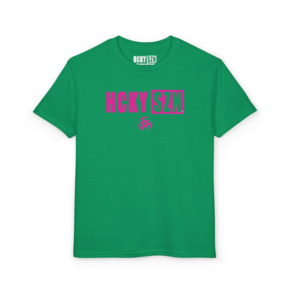 Youth HCKY SZN DryBlend Tee Shirt (Pink Logo) - Various Colors