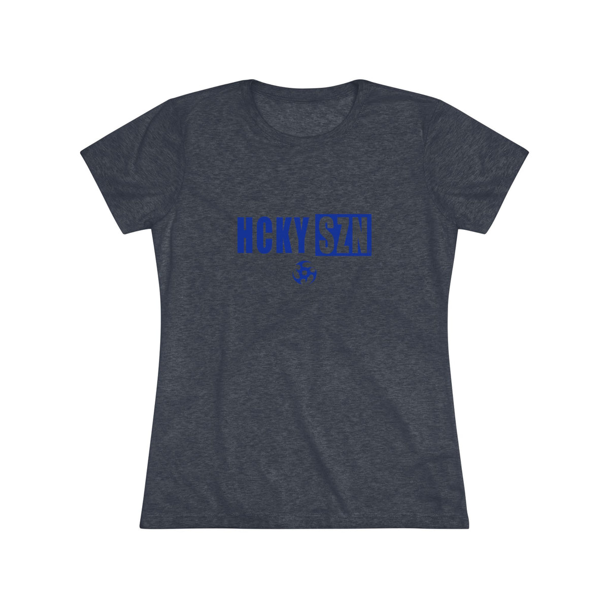 Women’s Hockey Vibe Triblend Tee (Royal Blue Logo)
