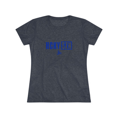 Women’s Hockey Vibe Triblend Tee (Royal Blue Logo)