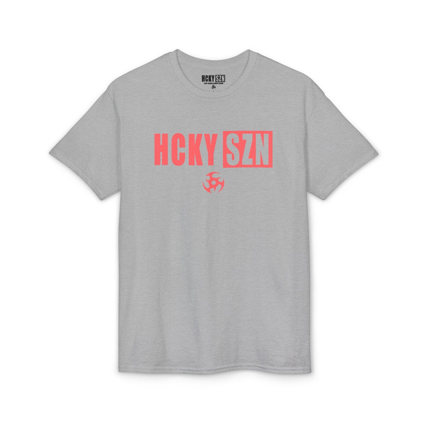 HCKY SZN Simple Star DryBlend Tee Shirt (Peach Logo) - Various Colors