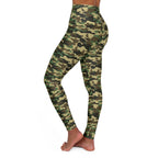 HCKY SZN High Waisted Yoga Leggings (Forest Camo)
