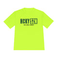 HCKYSZN (Deke Dangle) Adult Performance Tee - Neon Yellow/Forest/Black