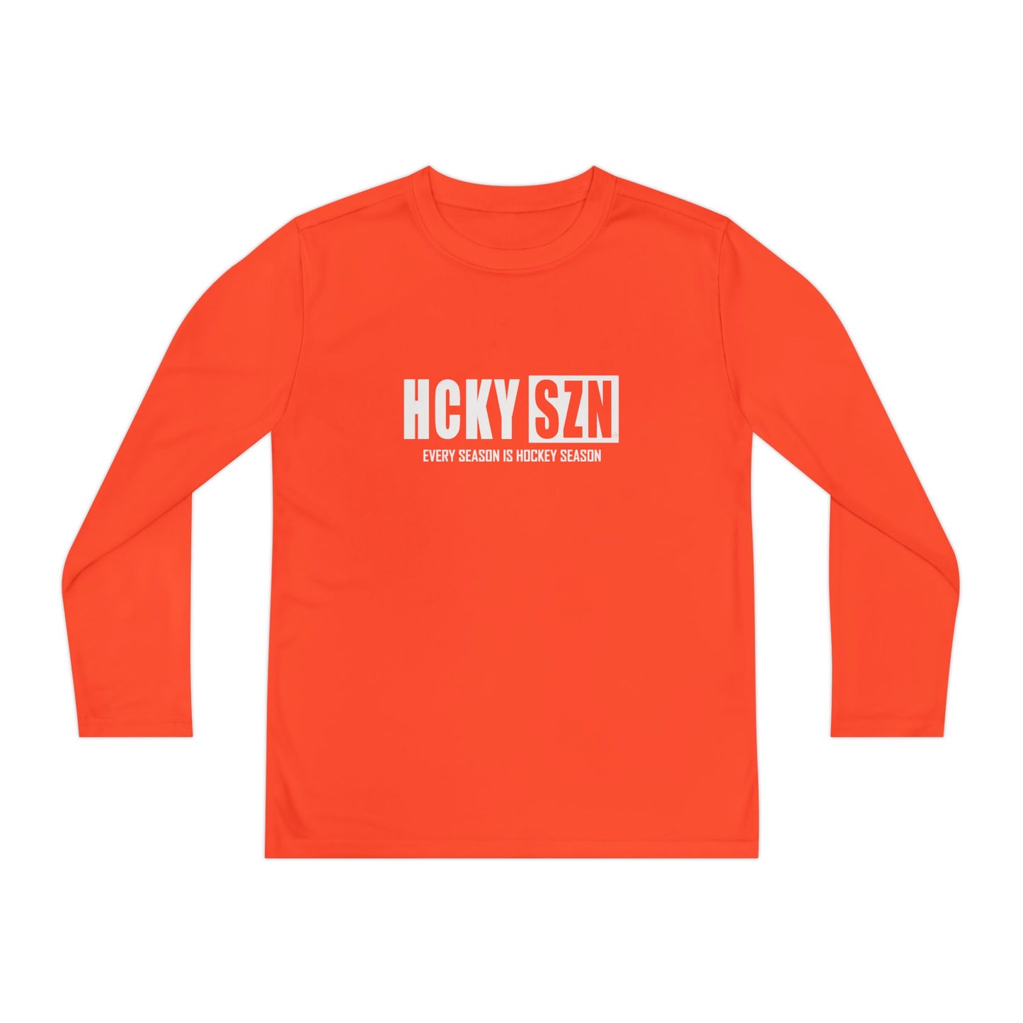 Every Season is HCKY SZN Youth Competitor Long Sleeve Tee (White Logo) - Various Colors