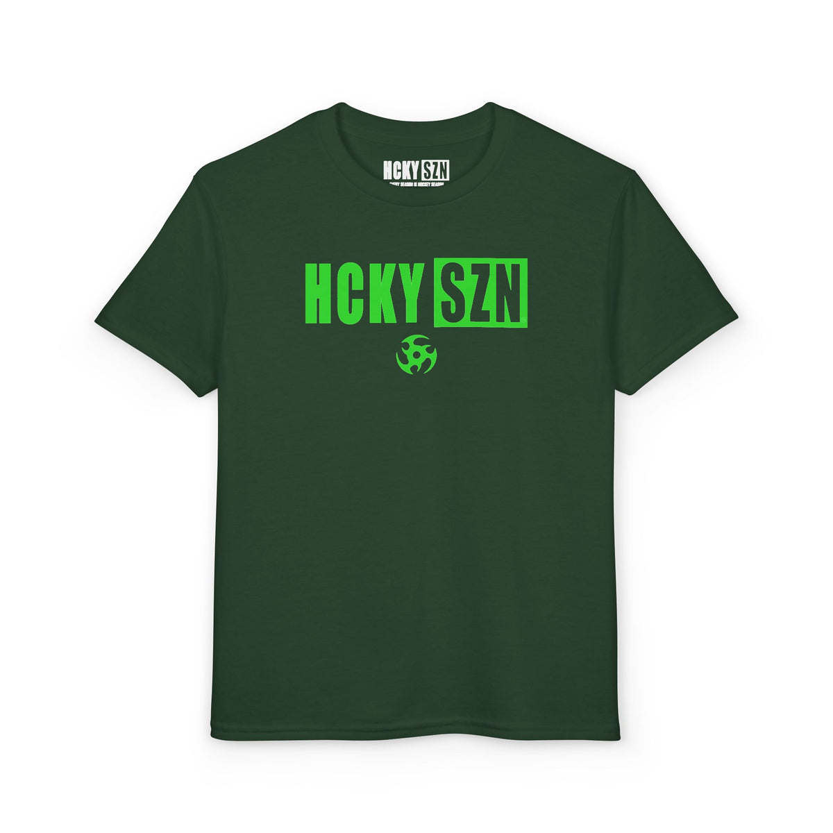 Youth HCKY SZN DryBlend Tee Shirt (Lime Logo) - Various Colors