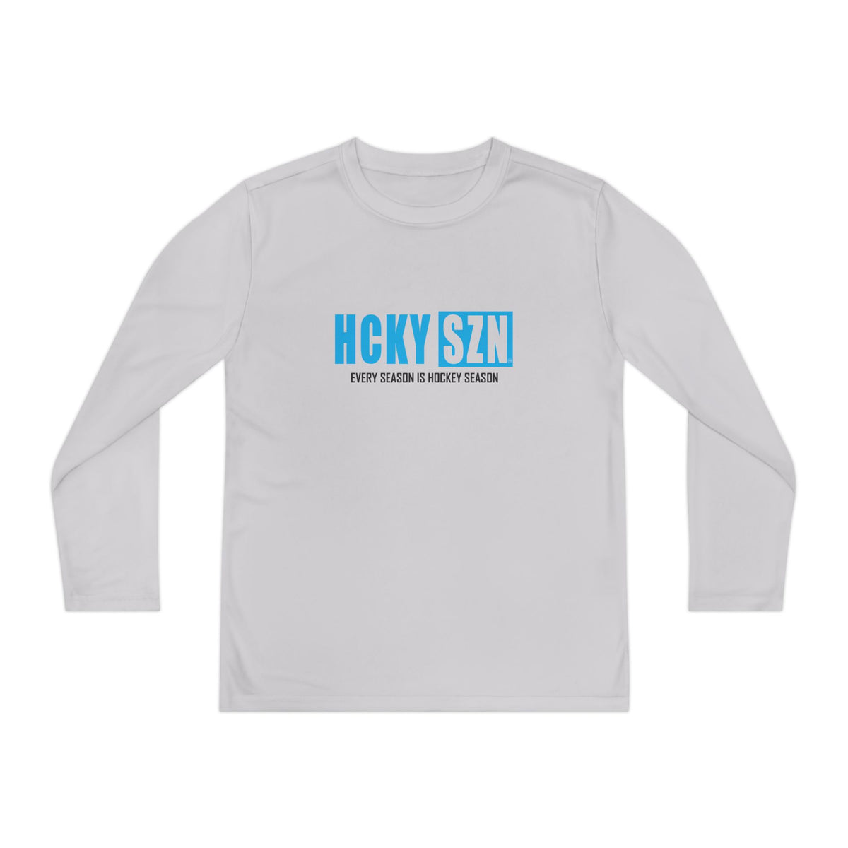 Every Season is HCKY SZN Youth Competitor Long Sleeve Tee (Sky Blue Logo) - Various Colors