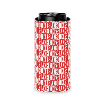 HCKY SZN AOP Slim Can Cooler (Red)