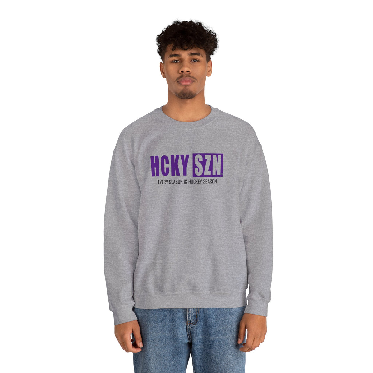 HCKY SZN Crewneck Sweatshirt (Purple Logo) - Various Colors