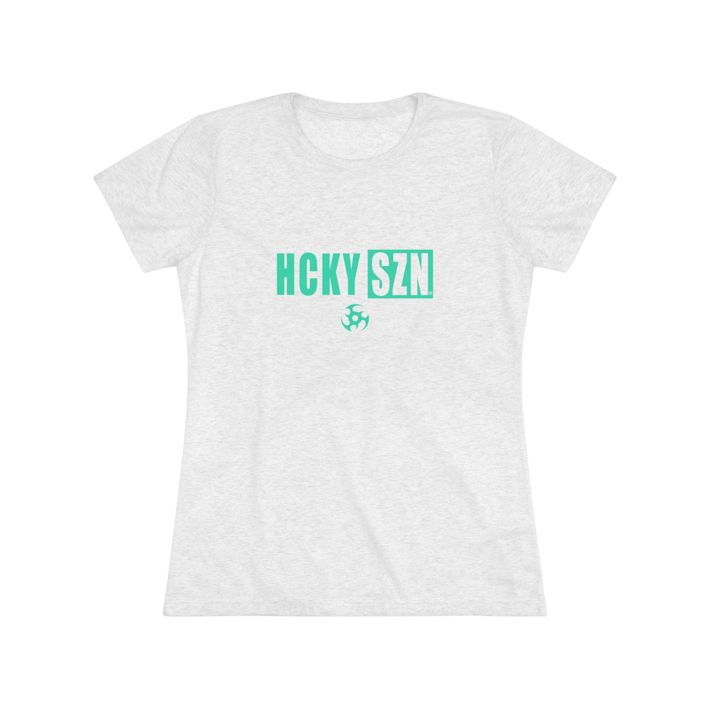 Women’s Hockey Vibe Triblend Tee (Seafoam Logo)