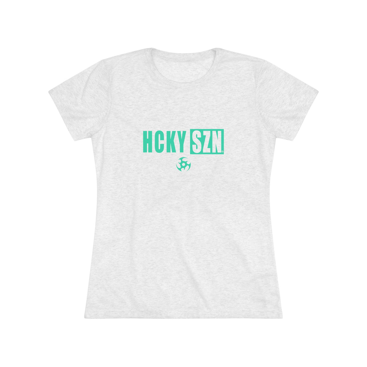 Women’s Hockey Vibe Triblend Tee (Seafoam Logo)