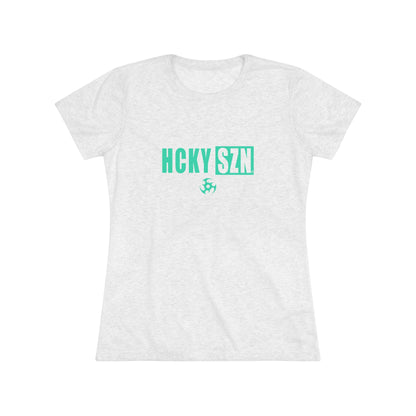 Women’s Hockey Vibe Triblend Tee (Seafoam Logo)