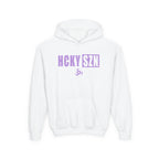 Youth HCKY SZN (Lavender Logo) Hooded Sweatshirt - Various Colors