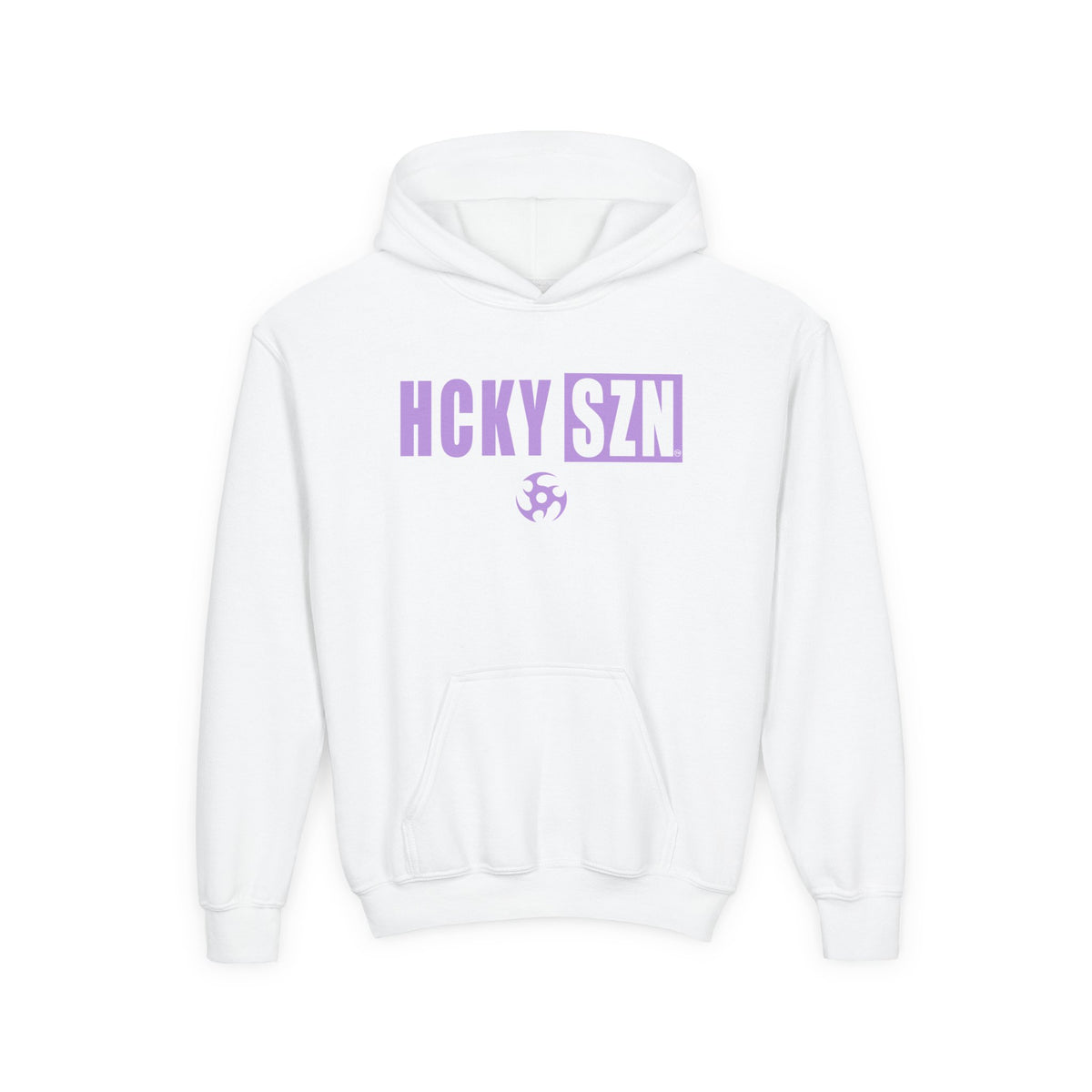 Youth HCKY SZN (Lavender Logo) Hooded Sweatshirt - Various Colors