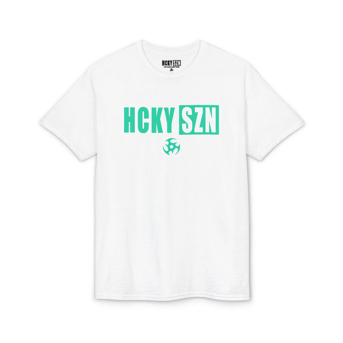 HCKY SZN Simple Star DryBlend Tee Shirt (Seafoam Logo) - Various Colors