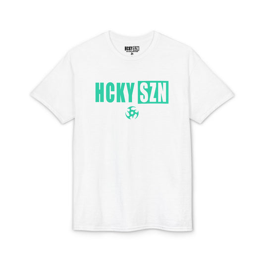 HCKY SZN Simple Star DryBlend Tee Shirt (Seafoam Logo) - Various Colors