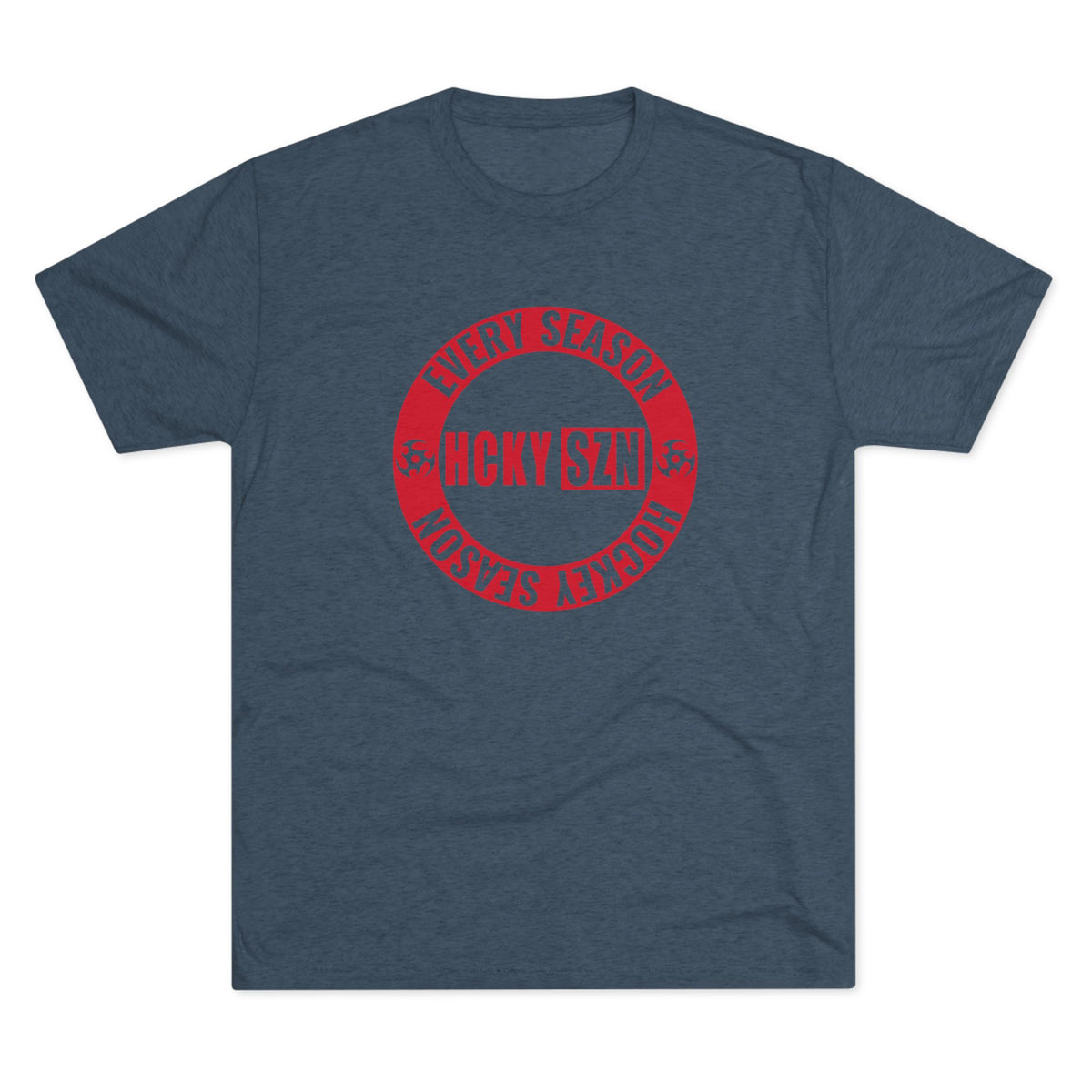 HCKY SZN Circle Logo TriBlend Tee Shirt (Red) - Various Colors