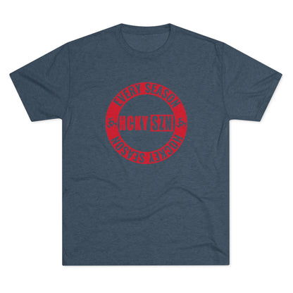HCKY SZN Circle Logo TriBlend Tee Shirt (Red) - Various Colors