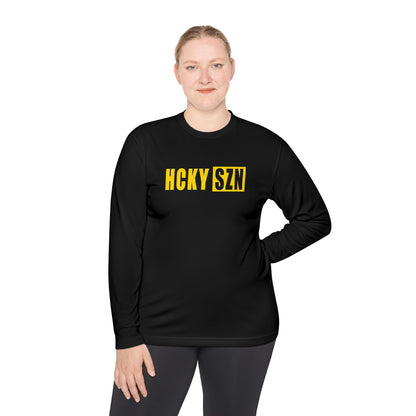 HCKY SZN Performance Long Sleeve Tee (Yellow Logo) - Various Colors