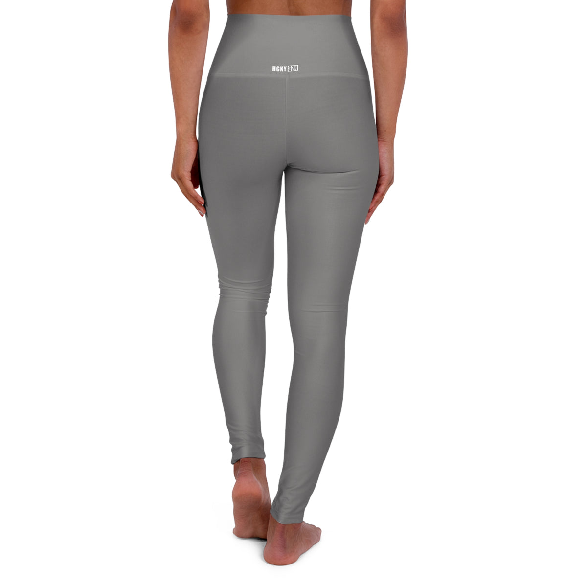 HCKY SZN High Waisted Yoga Leggings (Graphite Grey)