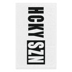 HCKY SZN 11x18 Skate Towel (White/Black) Hockey Towel