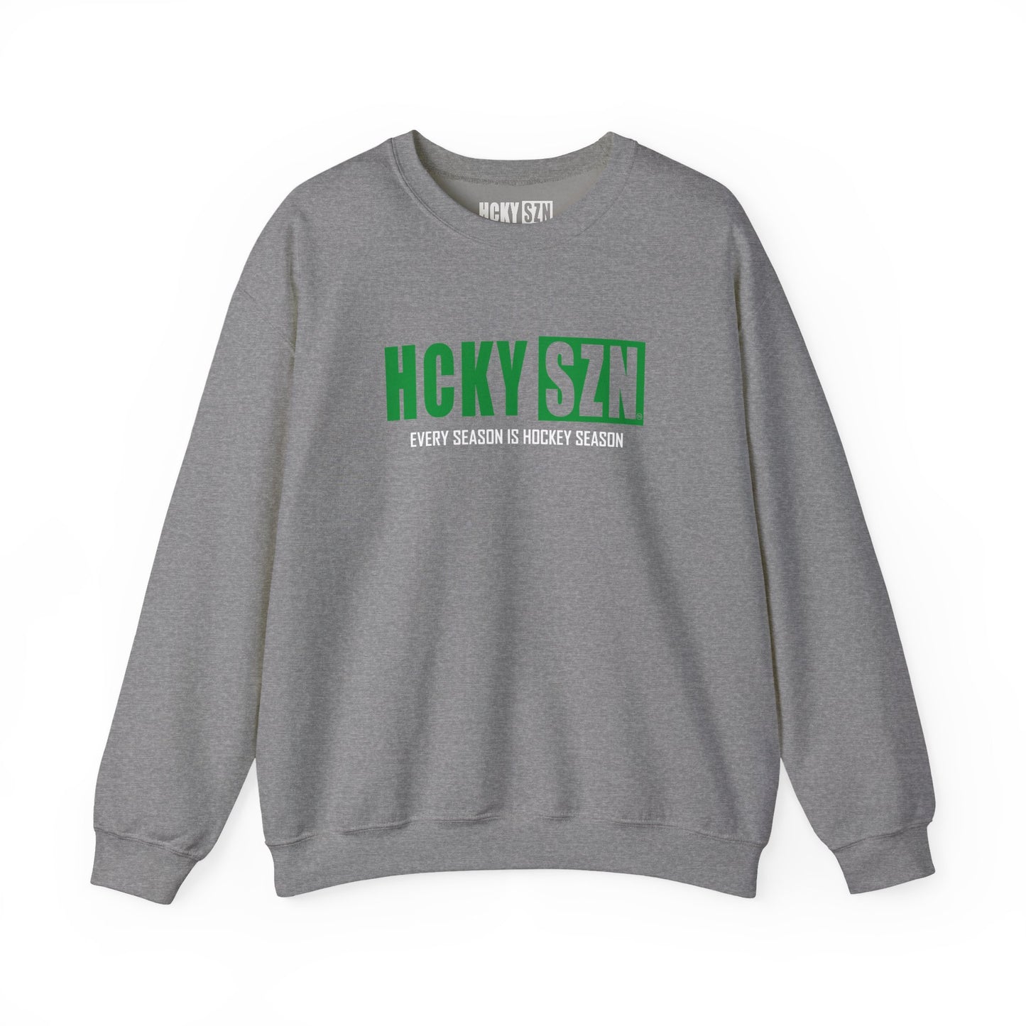 HCKY SZN Crewneck Sweatshirt (Green Logo) - Various Colors