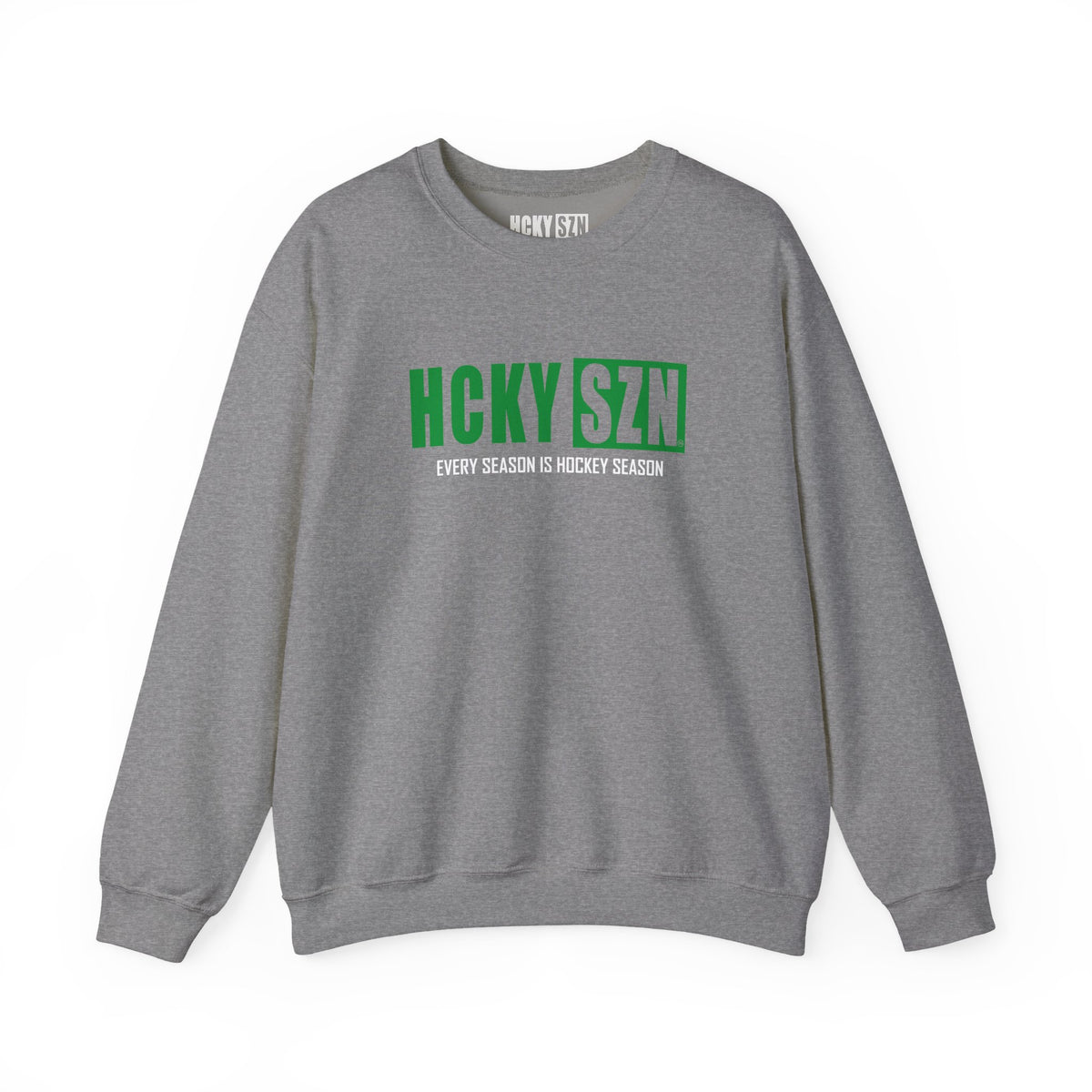 HCKY SZN Crewneck Sweatshirt (Green Logo) - Various Colors