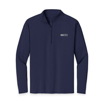 HCKY SZN Embroidered Quarter-Zip Pullover (Navy/White)