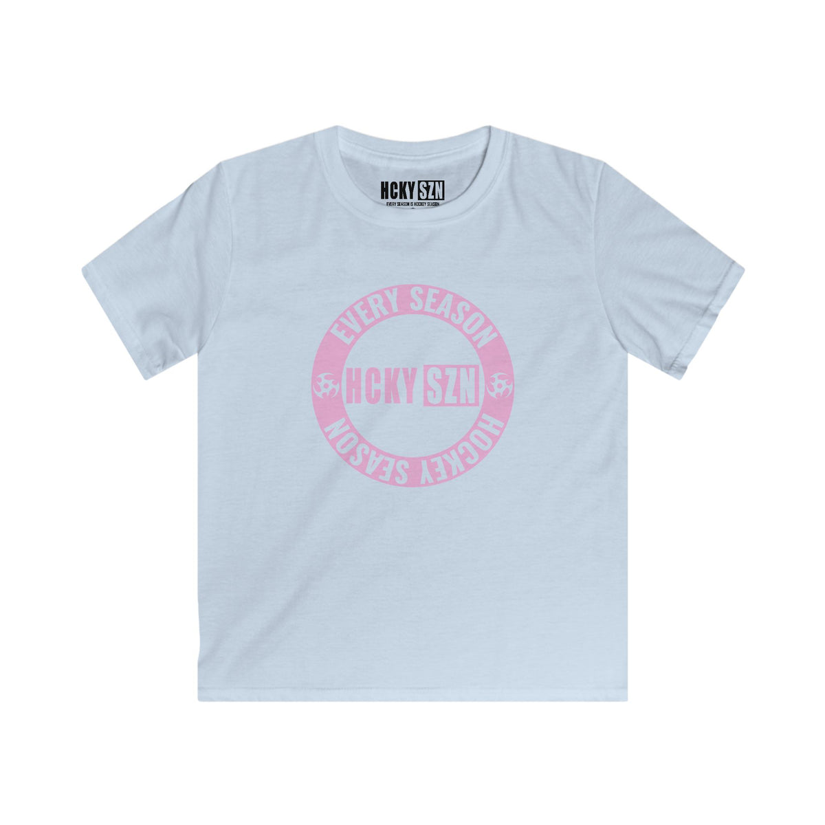 Youth Circle SZN Softstyle Tee (Pink Logo) - Various Colors