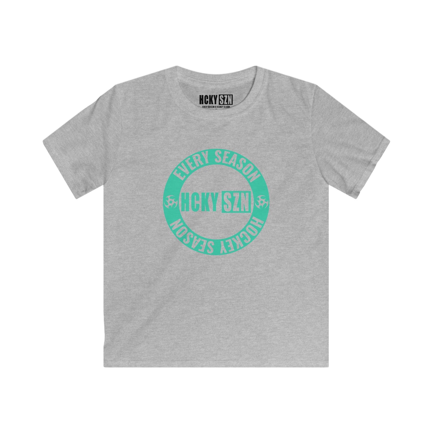 Youth Circle SZN Softstyle Tee (Seafoam Logo) - Various Colors