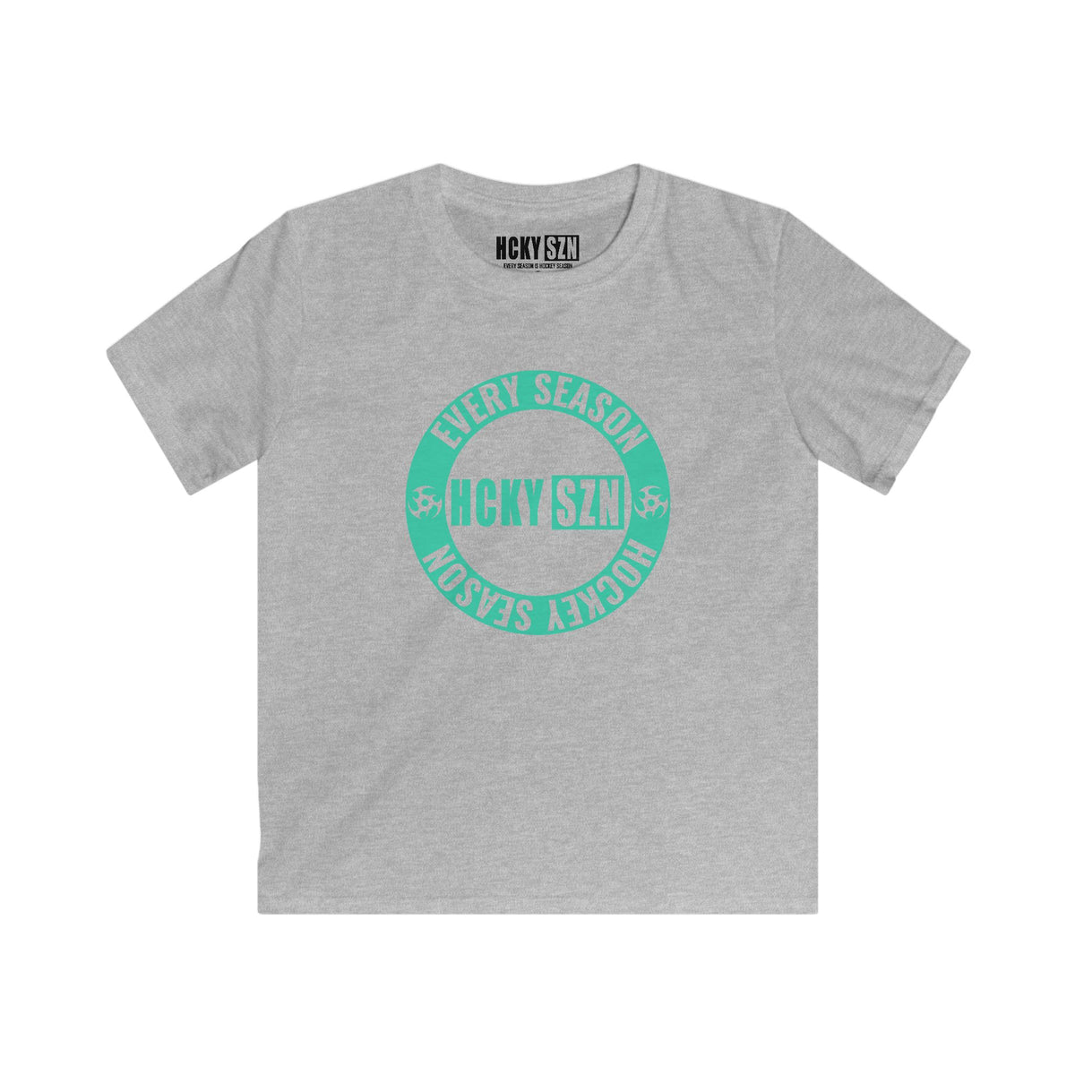 Youth Circle SZN Softstyle Tee (Seafoam Logo) - Various Colors