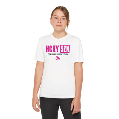 Every Season is HCKY SZN Youth Competitor Tee (Hot Pink Logo) - Various Colors