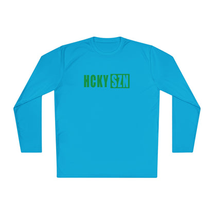 HCKY SZN Performance Long Sleeve Tee (Green Logo) - Various Colors