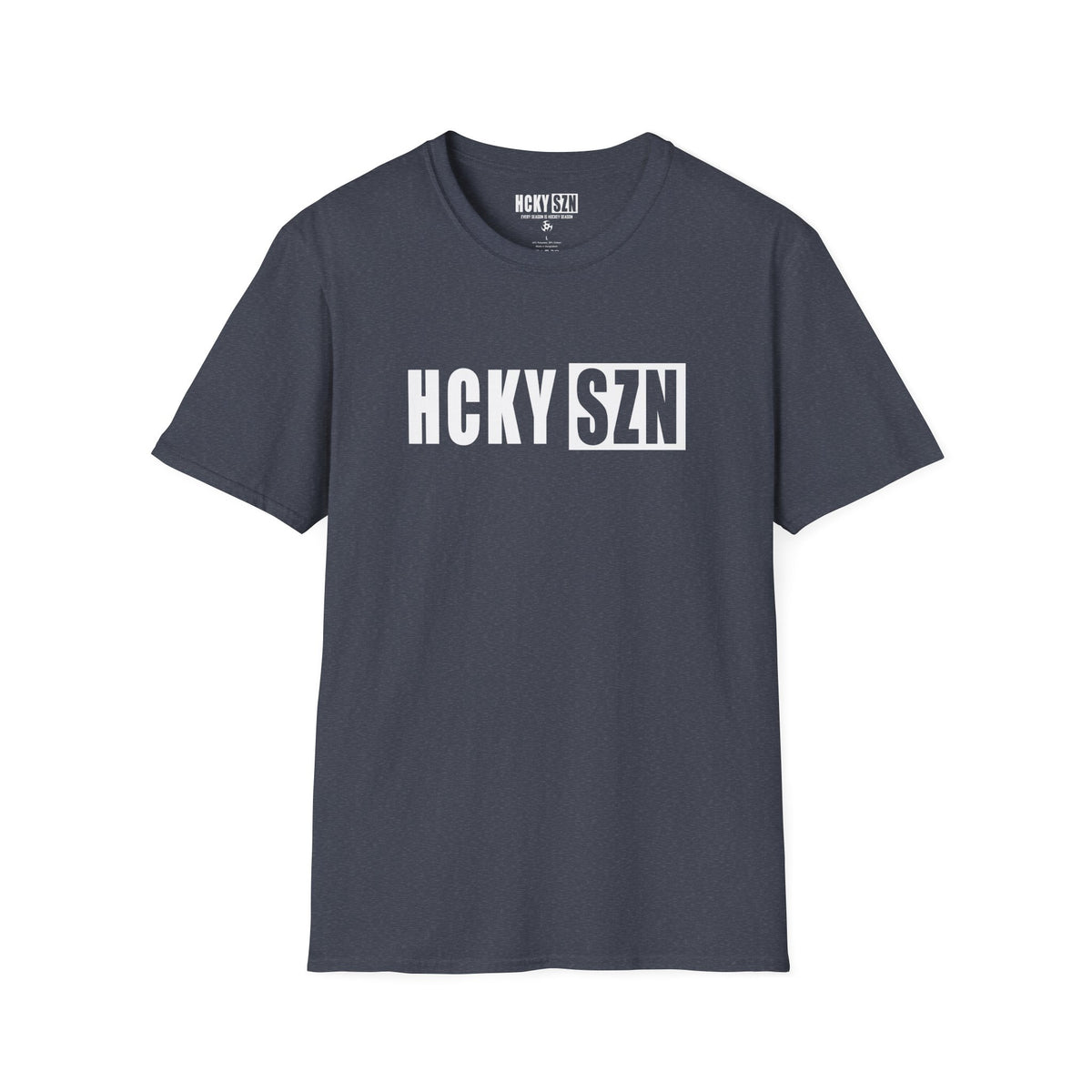 HCKY SZN Softstyle Tee Shirt (Heather Navy)