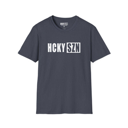 HCKY SZN Softstyle Tee Shirt (Heather Navy)
