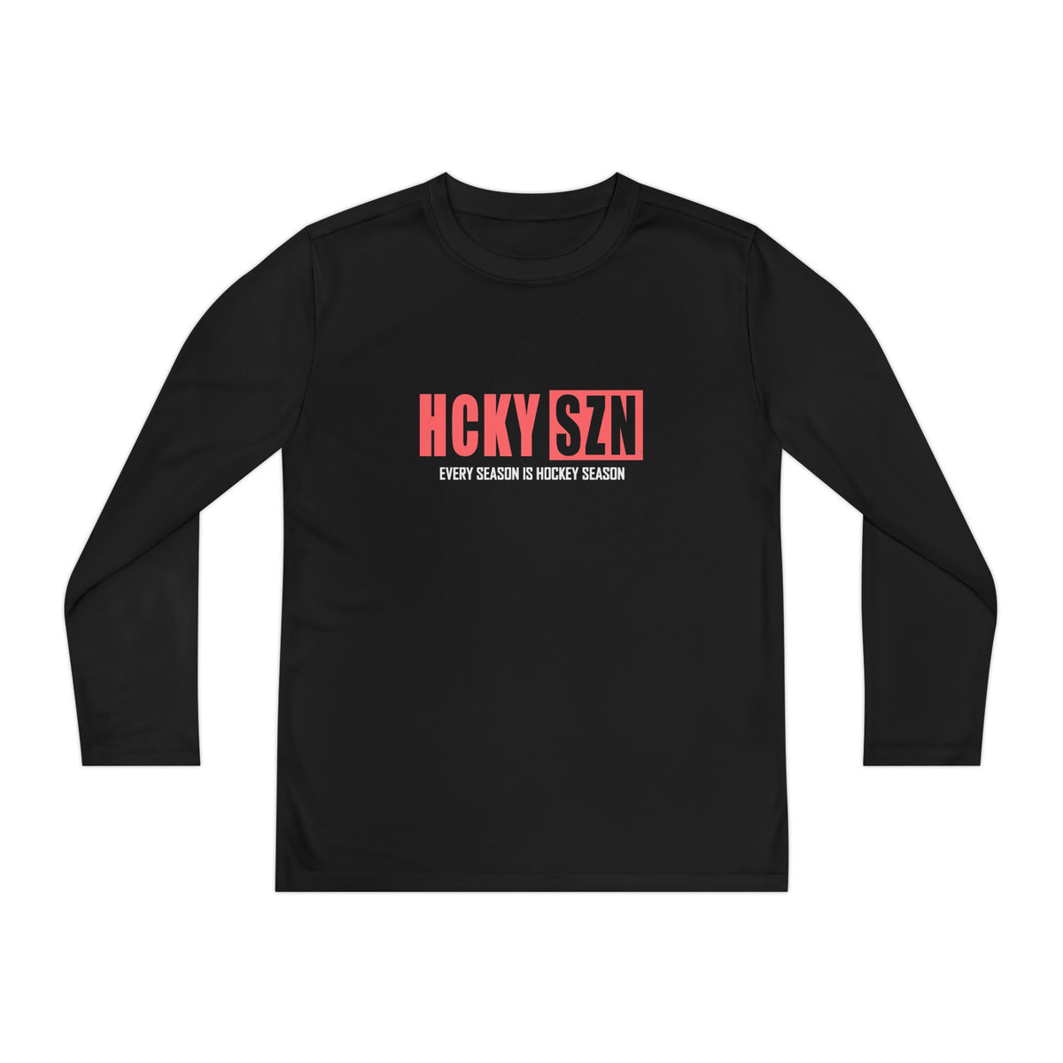 Every Season is HCKY SZN Youth Competitor Long Sleeve Tee (Peach Logo) - Various Colors