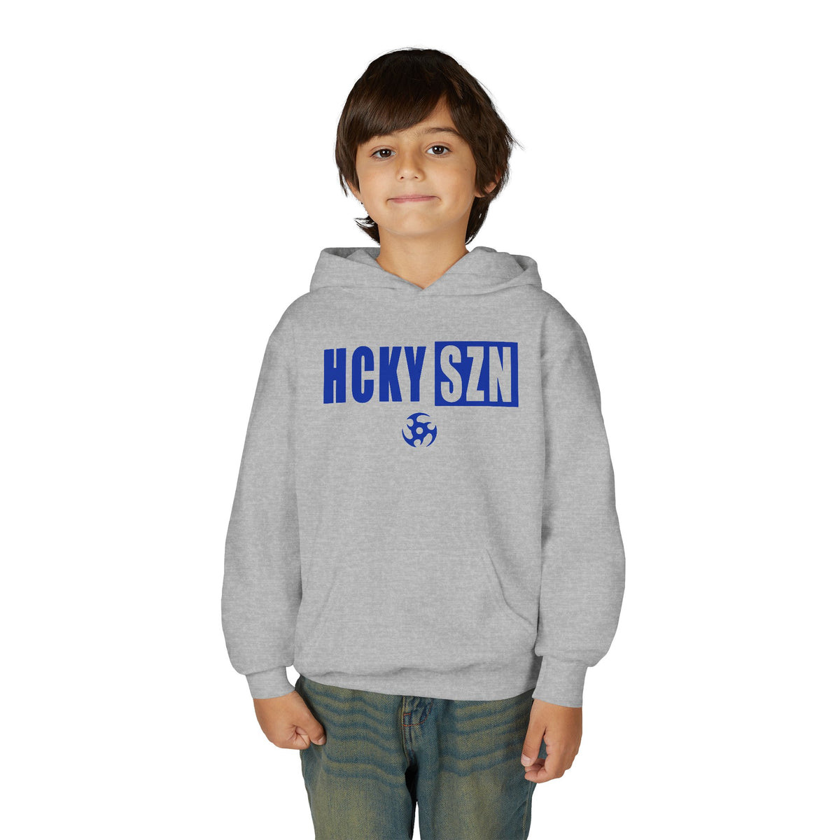 Youth HCKY SZN (Royal Blue Logo) Hooded Sweatshirt - Various Colors