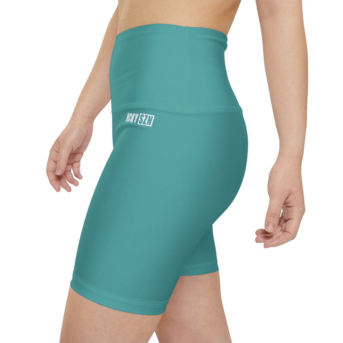 HKY SZN High Waisted Workout Shorts (Minty Green)