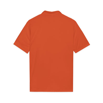 HCKY SZN Embroidered Performance Hockey Polo (Deep Orange)