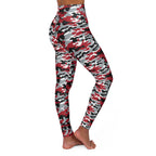 HCKY SZN High Waisted Yoga Leggings (Buckeye Camo)