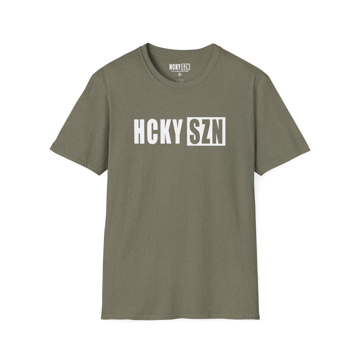 HCKY SZN Softstyle Tee Shirt (Heather Military Green)
