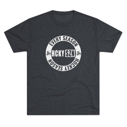 HCKY SZN Circle Logo TriBlend Tee Shirt (White) - Various Colors