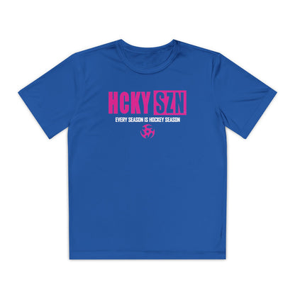 Every Season is HCKY SZN Youth Competitor Tee (Hot Pink Logo) - Various Colors
