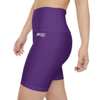 HKY SZN High Waisted Workout Shorts (Wineberry Purple)